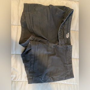 Twill black shorts